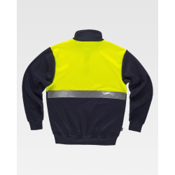 Sudadera combinada WORKTEAM C9841 con cintas reflectantes