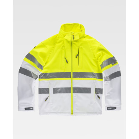 Chaqueta Workshell alta visibilidad WORKTEAM S9525 con capucha