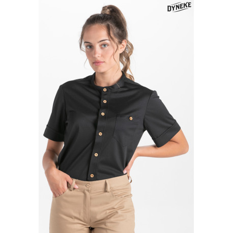 Camisa unisex para hostelería DYNEKE 8172 sin cuello