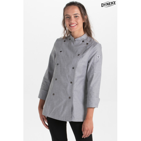 Chaqueta de cocinera DYNEKE 8448 de manga larga