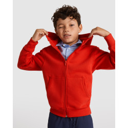 Sudadera infantil ROLY 6421 Montblanc cremallera y capucha 