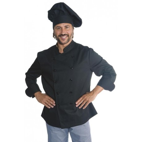 Chaqueta básica de cocinero manga larga negra DYNEKE 8440701