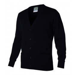 Chaqueta de hombre punto fino marino con cremallera - Gary's