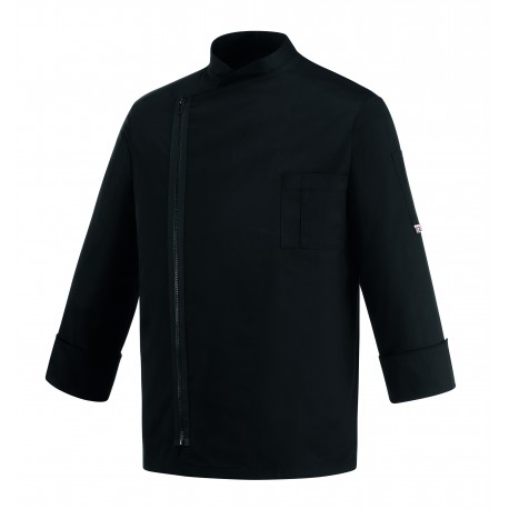 Chaqueta de cocina unisex EGOCHEF 108032 BLACK ZIP