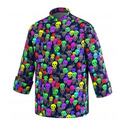 Chaqueta de cocina unisex EGOCHEF 102078 COLOR SKULLS