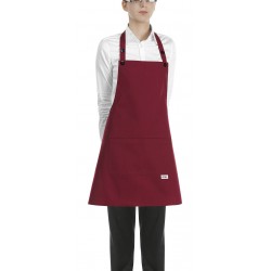 Delantal con peto unisex EGOCHEF 702003 BORDEAUX (Pack 2 us)