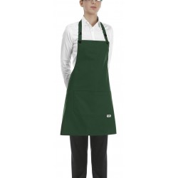 Delantal con peto unisex EGOCHEF 702004 BOTTLE GREEN (Pack 2 us)