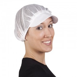 Cofia de rejilla con visera GARYS 410 (Pack 10 unidades)