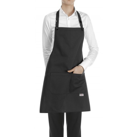 Delantal con peto unisex EGOCHEF 6000002E BLACK (pack 2 uds.)