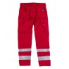 Pantalón de triple costura WORKTEAM C2911 con cintas reflectantes