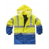 Parka impermeable de alta visiblidad WORKTEAM C3711 con capucha