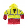 Parka impermeable de alta visiblidad WORKTEAM C3711 con capucha