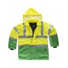 Parka impermeable de alta visiblidad WORKTEAM C3711 con capucha