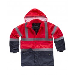 Parka impermeable con capucha WORKTEAM C3717 alta visibilidad