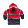 Parka impermeable con capucha WORKTEAM C3717 alta visibilidad