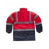 Parka impermeable con capucha WORKTEAM C3717 alta visibilidad