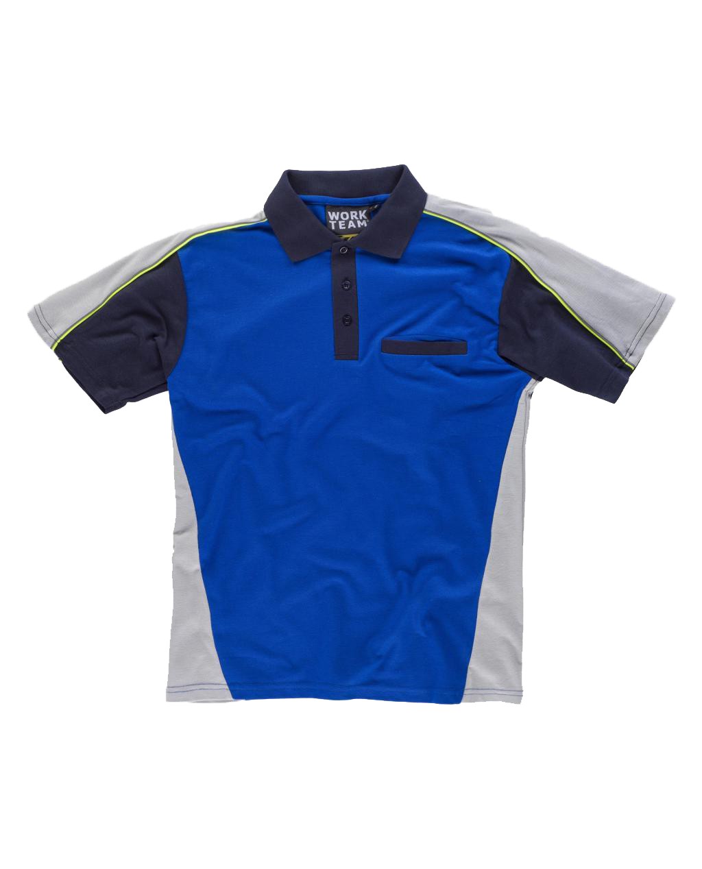 Polo de manga corta y tricolor para hombre