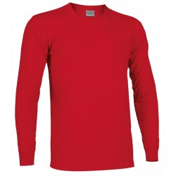 Comprar camiseta roja de manga larga con encaje online barata para