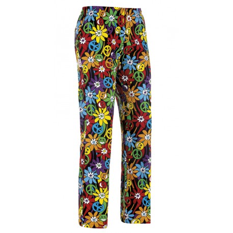 Pantalón unisex de cocina EGOCHEF 3502147A PEACE AND LOVE