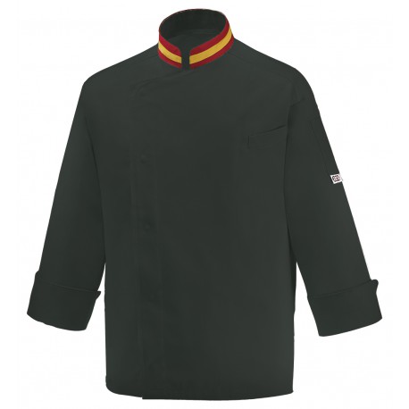 Chaqueta unisex de cocina España EGOCHEF RA-017 BLACK