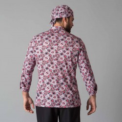 Chaqueta de cocina estampada 100% algodón para hombre GARYS 9482 Catrina