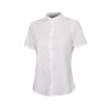 Camisa stretch de manga corta y cuello Mao para mujer VELILLA 405014S