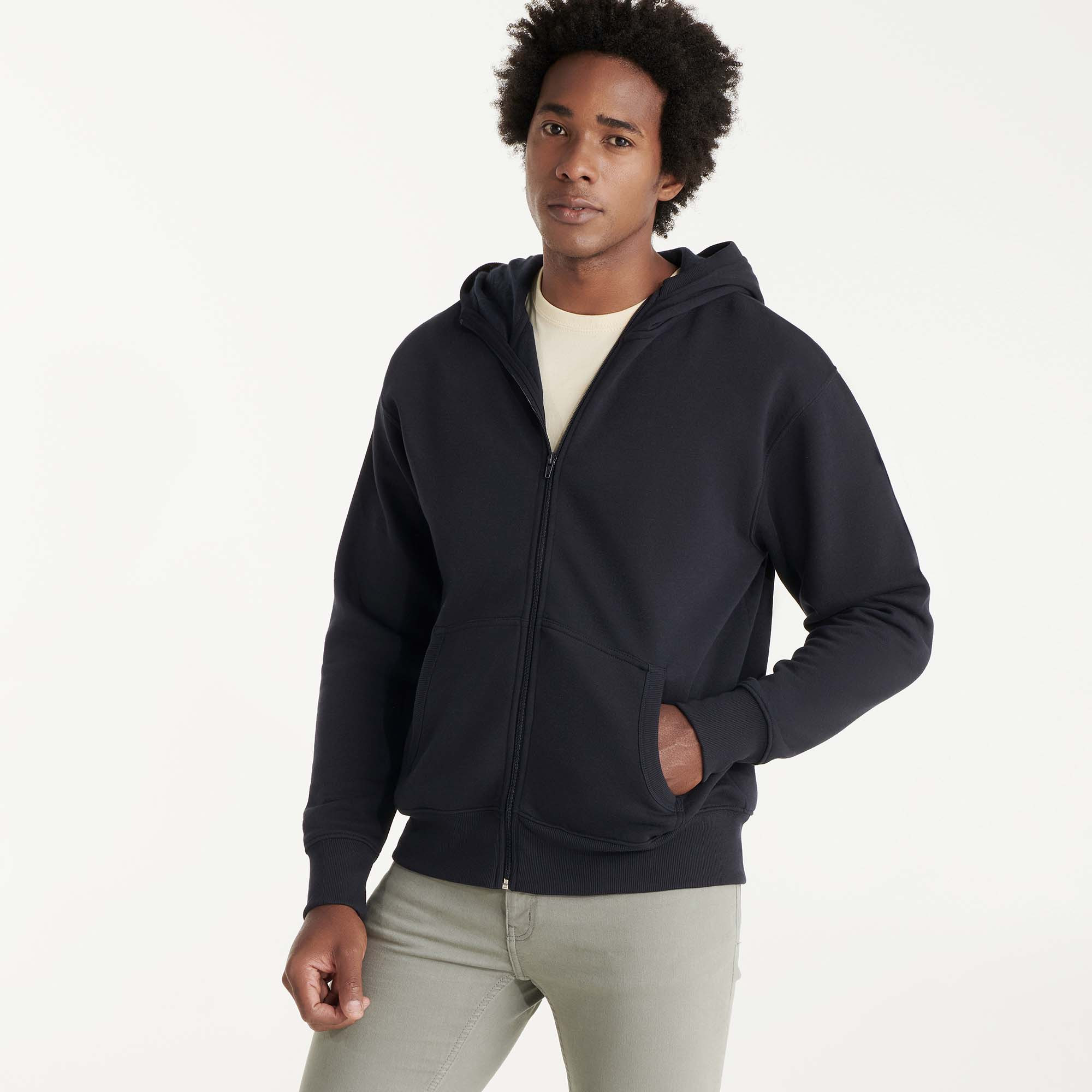 Sudadera Hombre con Cremallera Elbrus Roly - Ecamisetas