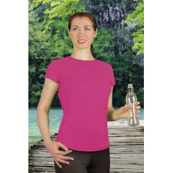 Camiseta deporte de mujer manga corta con cuello a pico WORKTEAM S7525