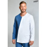 Chaqueta sanitaria asimétrica de manga larga para hombre DYNEKE 8052