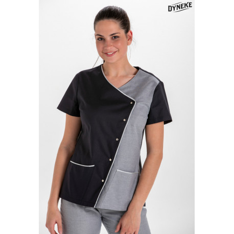 Chaqueta de estética o SPA de manga corta para mujer DYNEKE 8070