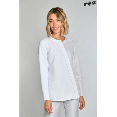 Chaqueta sanitaria asimétrica de manga larga para mujer DYNEKE 8177