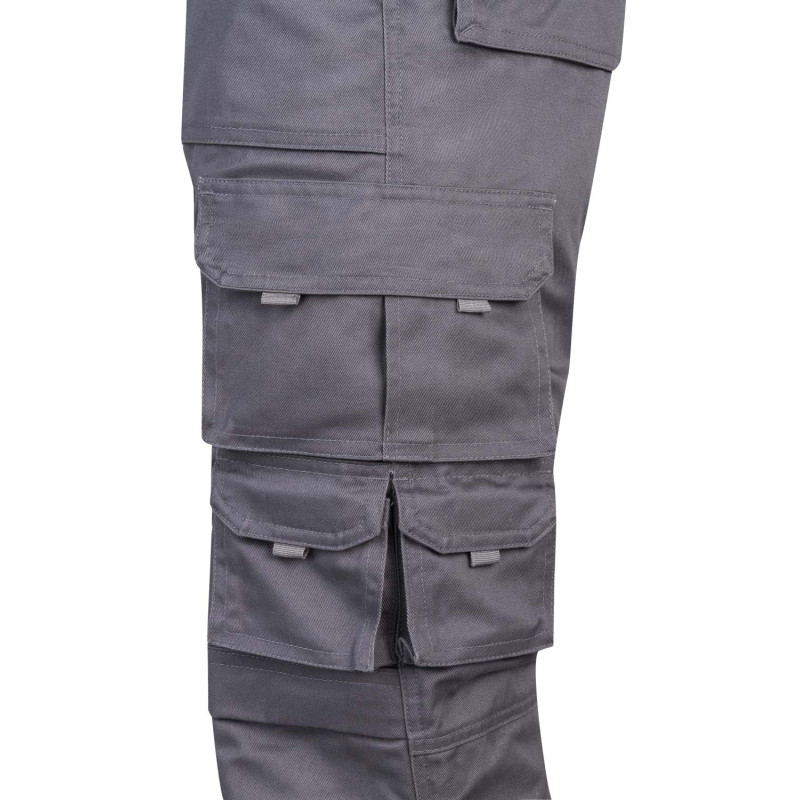 Pantalón de trabajo gris con refuerzo en rodillas y detrás - Velilla 103020B