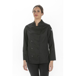 Chaquetilla de cocinera entallada. Elegante chaqueta chef mujer Isacco