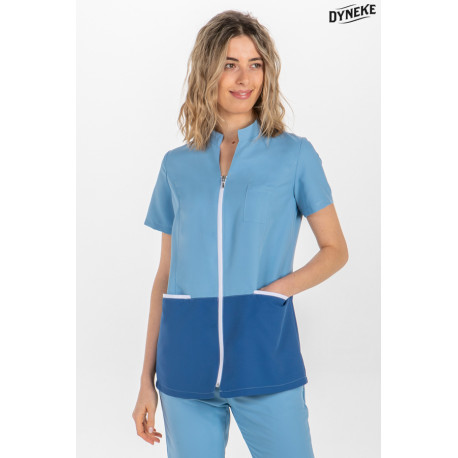 Chaqueta sanitaria combinada de manga corta y cremallera DYNEKE 880