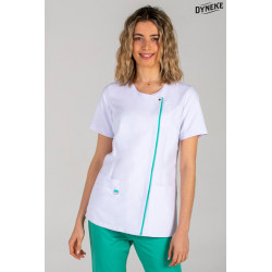 	Chaqueta sanitaria microfibra de manga corta para mujer DYNEKE 8821