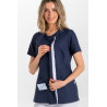 	Chaqueta sanitaria microfibra de manga corta para mujer DYNEKE 8821