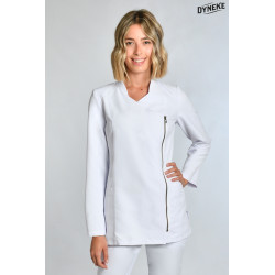 Chaqueta sanitaria manga larga cremallera para mujer DYNEKE 8828