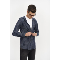 Camisa MONZA 02039 denim con capucha