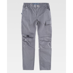 Pantalón multibolsillos elástico WORKTEAM B4031 para rodilleras