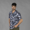 CAMISA HOMBRE UNIFORMES GARYS CUELLO SOLAPA HAWAI HIBISCUS