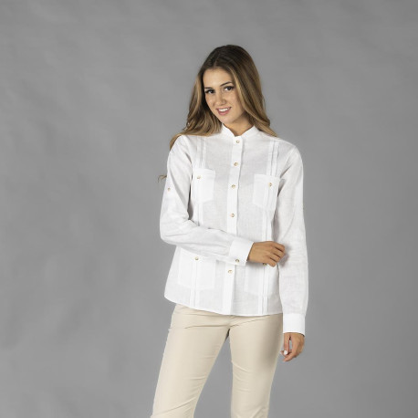 GUAYABERA MUJER UNIFORMES GARYS