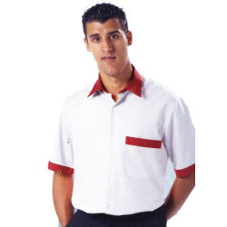 Camisa MONZA Mod. 2007 Blanco/Rojo 1
