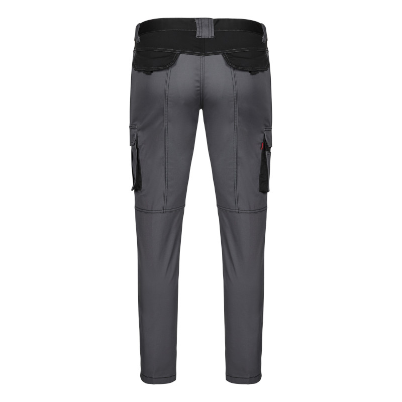 PANTALON MULTIBOLSILLOS STRETCH GOMA GRIS T-50