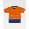 Camiseta combinada de alta visibilidad WORKTEAM C3995 tejido mixto