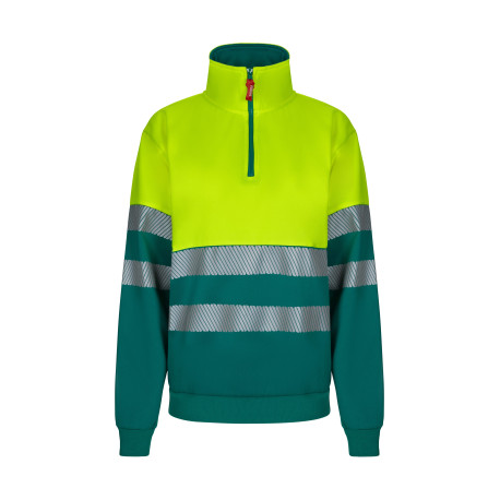 SUDADERA BICOLOR ALTA VISIBILIDAD CREMALLERA VELILLA 305703