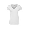 Camiseta cuello pico mujer FRUIT 61-444 ICONIC 150 V manga corta