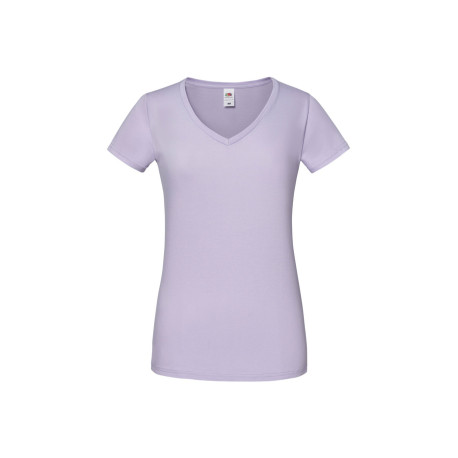 Camiseta cuello pico mujer FRUIT 61-444 ICONIC 150 V manga corta